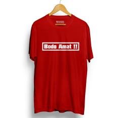 Walexa Kaos Distro BODO AMAT Merah Promo Baju Kaos Murah Lengan Pendek
